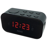 RÁDIO ALARM DIGITÁLNE HODINY FM ALARM AKAI ACR-3088 ČIERNA JAPONSKÁ KVALITA