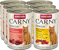 Animonda CAT Carny Senior MIX príchutí môže SET 12x400g