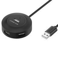 Ugreen HUB 4v1 USB-A - 4xUSB-A 2.0 480 Mb/s 1m čierny (CR106)