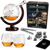 WHISKY SET KARAFA GLOBUS GLASSES KAMIENKY darček k 18-99 narodeninám