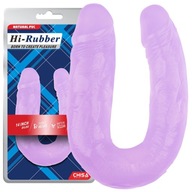 Realistické obojstranné dildo, fialové PVC CHISA