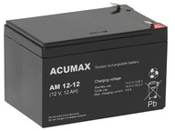 VÝKONNÁ BATÉRIA AGM VRLA BATÉRIA ACUMAX AM 12 V 12 Ah AM12-12 12AH 12V UPS