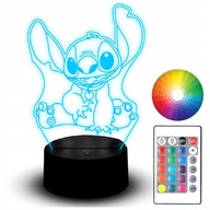 LED NOČNÁ LAMPA LILO A STITCH NÁZOV 3D ROZPRÁVKA