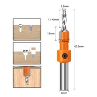 Sada vrtákov v striebornom štýle 3,5 mm x 8 mm (1ks).