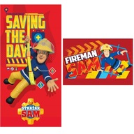 SET 2 X FIREMAN SAM TOWER 70x140 A 40x60 DETSKÝ PLÁŽOVÝ SET