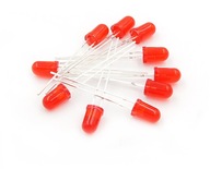 10x LED 5mm difúzor 10ks Arduino Red