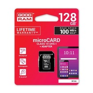 Pamäťová karta Goodram micro SDHC triedy 10 | 128 GB | čierna + adaptér