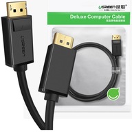 Uzelený jednosmerný kábel DisplayPort na HDMI 4K 30 Hz 32 AWG 1,5 m čierny