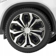 4x DAYTONA HUBCAPS 15" BLACK SILVER SPORT