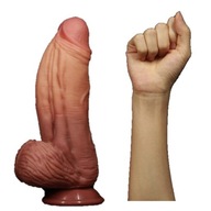 Obrovský neprirodzený penis dildo 25 cm s prísavkou