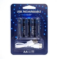 AA batéria nabitá USB 1600+ cyklov 4ks dvojčlánkový USB typ C kábel