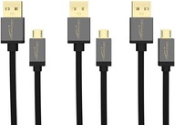 KábelDirekt kábel micro USB kábel 3x1m nabíjanie