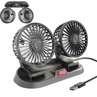 DVOJITÝ VENTILÁTOR DO AUTO VENTILÁTOR 5V USB