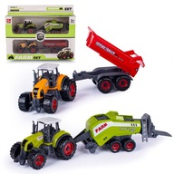 SET 2x TRAKTOR S PRÍVESMI KONTAJNER BALER