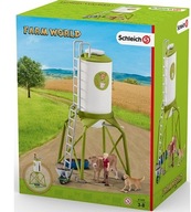 SCHLEICH 41429 8v1 krava pes silo farma stajňa