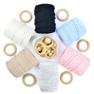 Bavlnená šnúrka MACRAME SET 5mm 6x50m