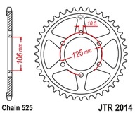 JT ZADNÉ OZNAČENIE 4529 39 TRIUMPH 675 '06-'16