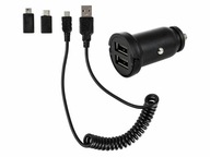 Nabíjačka do auta 2USB 24V inteligentný adaptérový kábel