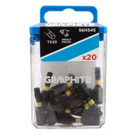 GRAPHITE Bits rázové bity TORX TX20 25mm 20 ks