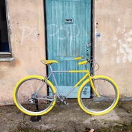 Bicykel Baluma Šedo-žltý Retro road 50
