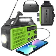 AM FM SOLÁRNE RÁDIO PRE NÚDZOVÝ RYBOLOV S LED BATERKOU DYNAMO CAMPING LAMP