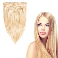 Natural Clip In HAIR EXTENSIONS páska 30 cm #24