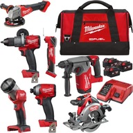 SADA NÁRADIA MILWAUKEE M18 COMBO 7ks+3x5Ah+AKC