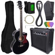 NN EAG SET BK ELEKTRO-AKUSTICKÁ GITARA + SET GITAROVÝ ZOSILŇOVAČ