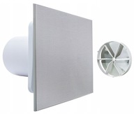 KÚPEĽŇOVÝ VENTILÁTOR FI100mm HLINÍKOVÝ PANEL ŠTANDARDNÝ TICHÝ + VENTIL ZDARMA