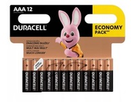 12x DURACELL Alkalická batéria AAA R3 LR03 12-dielna