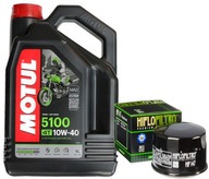 HF147 OLEJOVÁ SADA MOTUL 5100 10W40 4L FILTER YAMAHA FZS600 FAZER 98-01