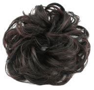 PRIPOJENÁ BON s gumičkou HAIRPIECE MESSY BUN DARK BROWN BALEYAGE