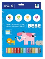 Pastelky Jumbo BB Kids, 12 farieb, trojuholníkové