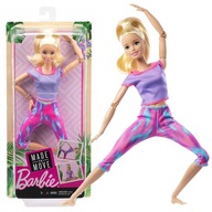 BÁBIKA BARBIE VYROBENÁ NA POHYBU GYMNASTIKY GXF04