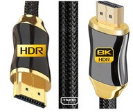 PROFESIONÁLNY kábel HDMI 2.1 8K ARC GOLD 2M SILNÝ