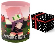 Minecraft hrnček pre dievča s menom 330 ml PINK vo vnútri