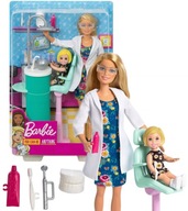 BARBIE KARIÉRNY SET BÁBIKA ZUBNÉHO LEKÁRA S PACIENTOM