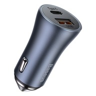 Baseus Pro autonabíjačka, USB + USB-C, QC4.0+, PD, SCP, 40W (sivá)