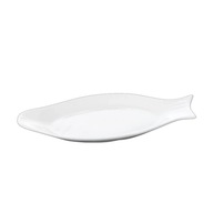 Servírovací tanier na ryby 22 cm, biely porcelán WIlmax