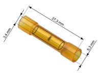 Izolovaný konektor konektora 27,3/5,3/3,4 žltý