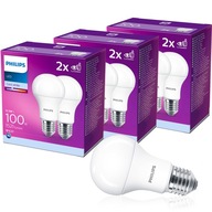 6x E27 LED žiarovka 12,5W = 100W A60 4000K PHILIPS