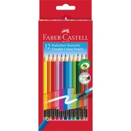 Ceruzkové pastelky Faber Castell s gumou 12 farieb