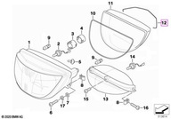 Svorka telesa svetlometu BMW K 1200 63127671624