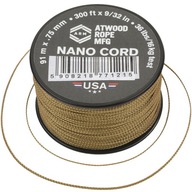 USA NANO ŠNÚR Paracord 16kg 91m 0,75mm COY