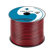 Reproduktorový kábel Cabletech CCA 0,35 mm čierny a červený []