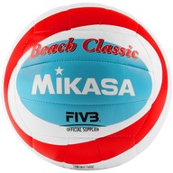 Mikasa Beach Klasická plážová volejbalová loptička bielo-červeno-modrá BV543C