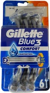 Holiace strojčeky GILLETTE 6 ks BLUE 3 COMFORT