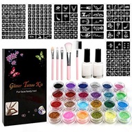 Veľká sada GLITTER TATTOOS Washable Glitter BOX