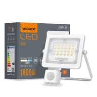 LED FLOODLIGHT BIELY so senzorom 20W 1800lm 5K