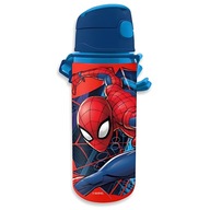 Hliníková fľaša na vodu so slamkou 600ml Spiderman